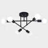 Ceiling Lights Vintage Lamp Multiple E27 Base 6/8 Heads Black/White/Gold For Living Room Modern Simplicity LED