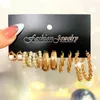 Dangle Earrings Fashion Gold Color Set Geometry Butterfly Pearl For Women Ear Of Simple Party Jewelry 2024 CCB231101