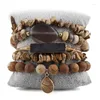Strand Fashion Boho Designer Beaded Bracelet Chip Stone 5pc Stack Bracelets Bangle Set For Women Jewelry Friends Birthday