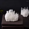 Dekoratif figürinler doğal kristal küme kuvars beyaz açık iyileşme taşları değerli taş reiki örnek ev dekorasyon mineralleri hediyeler