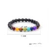 Beaded New Black Lava Natural Stone Bracelets 7 Reiki Chakra Healing Nce Beads Bracelet For Men Women Stretch Yoga Jewelry Drop Delive Otpsn