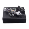 Glassvape666 NC006 Pipa da fumo Dab Rig Bong in vetro Confezione regalo 14mm 19mm Titanio Clip per unghie in ceramica Piatto di cera Dab Nail Doppio corno di bue Stile Bubbler Bong