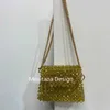 Evening Bags Special Crystal Bead Bag Handmade Women Shoulder Bags Metal Chain Luxury Evening Party 2024 Summer New Blingbling Customizable