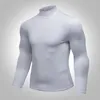 T-shirts voor heren Cody Lundin Atletisch Coltrui Compressie Coltrui met lange mouwen Sneldrogend Top Actieve elastische basislaag