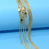 1pcs Whole Gold Filled Necklace Fashion Jewelry Singapore Link Chain 2mm Necklace 16-30 Inches Pendant Chain246v