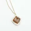 2024 Designer Kendrascott Jewelry Jewelry KS Series Kacey Geometric Pendant Tiger Eye Stone Abalone Shell Necklace Clavicle Chain Commuter Necklace