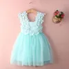 Girl Dresses 2024 Cute 3 Style Voile Sleeveless Off Shoulder Floral Lace Ball Gown Knee-Length Princess Dress Sundress Outfit Party 2-7Y