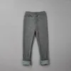 Trousers Children's Pants Girls' Tight And Warm Leggings Velvet Thickened Pink Dark Gray Black Clothes Boys' Small Foot Pencil