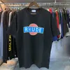 24ss Мужская футболка Tess Designer Rhude Высокое качество Повседневная мода с коротким рукавом Мужчины Женщины Футболки с круглым вырезом Размер США