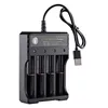 BMAX Battery charger four groove USB lithium battery 3.7V charger suitable for batteries 18650 14500 16340 18350 18500