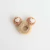 Bonito leite café pelúcia cabelo tridimensional chifre de veado amor orelhas de gato (pão em forma de orelha de gato no vapor) faixa de couro feminino bandana