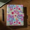 Flowers Pvc luźne notatniki notebookowe planner Organizator Organizator zarządzania finansami 6 Pierścień Binder 2024