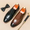 Klänningskor Black Gentleman Men Brogues Oxford High Quality Suit for Classic Men's Business Leather B94