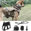 Koşumlar Askeri Taktik Köpek Kablo Demetli Köpek Köpek Yeleği Sap Naylon Bungee Köpek tasması Küçük Büyük Köpekler İçin Koşum