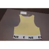 Dames designer tanktops gestreepte u-vormige gebreide gestreepte vesttanks camis luxe t-shirts mouwloze letters bedrukte vesten