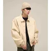 Hip Hop Retro Motorrad Lederjacken Mann American Street Casual Wildleder Bomber Mäntel Frühling Herbst Reißverschluss Hübsche Outwear 240124