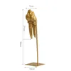 Nordic criativo resina simulado animal sorte papagaio pássaro artesanato ornamentos ouro moderno casa decoração de mesa estatuetas presente 240123