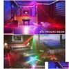 Autres fournitures de fête festives 9-Eye RVB Disco DJ Lampe DMX Télécommande Strobe Stage Light Halloween Barre de Noël LED Laser Proje Dhjyk