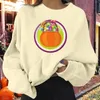 Dames Hoodies Alien Patch Sweatshirt Halloween Gepersonaliseerde Gedrukte Losse Dames Trui