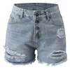 Dames Jeans Billen Gescheurd Dames Sexy Shorts Hoge Taille Zomerbroek Voor Fijne Dames Slim Hole Denim Met Zakken Ropa Mujer