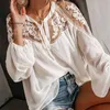 Damie Summer Black Tops Szyfonowe koszule Bluzki Kobiety Sheer Ubrania Chiny Femininas Camisas Ubranie Kobieta plus size
