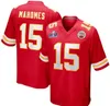 Kansas''city''chiefs''Patrick Mahomes Travis Kelce Custom Red Super Bowl Lviii Game Jersey