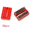 10/33pcs Professional Screwdriver Bit Set With Magnetic Extension Holder Tamper Star Quick Release Rod