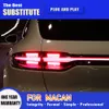 Per Porsche Macan Fanale posteriore a LED 14-17 Accessori auto DRL Luce di marcia diurna Streamer Indicatori di direzione Freno Retromarcia Luci di marcia di parcheggio