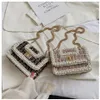 Doux dame rabat sac carré 2019 été nouveau haute qualité laine perle femmes sac à main serrure chaîne épaule messager Bag1194I