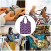 Shopping Bags Dachshunds Purple Women's Casual Shoulder Bag Large Capacity Tote Portable Storage Foldable Handbags