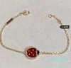 Braccialetti con ciondoli firmati Bracciale con ciondoli da donna Gioielli di lusso con coccinella in oro rosa