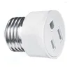 Lamphållare 1st E27 till EU US Converter Socket Screw LED -glödlampa Lysning Europeiska Amerika Plug Light Holder White