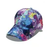 Casquettes de balle 2024 printemps et été chapeau de soleil décontracté tendance hip hop couleur graffiti peint hommes femmes chapeaux de baseball réglables gorras