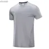 Camisetas para hombres Verano Lulu Ocio Deportes Fitness Camiseta para hombre Secado rápido Transpirable Manga corta suelta Alta elasticidad Envío gratis Tener 240130