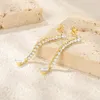 Kolczyki stadniskie Canner luksusowy cyntring dla kobiet olśniewający mąki Tassel długi łańcuch 925 Srebrny wisiorek z cyrkon