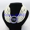 Collier ras du cou grec, sororité grecque, symbole Zeta Phi Beta, bleu Royal, cristal blanc, bijoux en perles, colliers multicouches, 304z