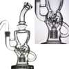 水ギセルウォーターボングマトリックスPERC透明Feb Egg Recycler Glasses Oil Dab Rigsガラス水道