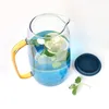 Flacons de hanche 1.55L pichet d'eau pichet en verre bouilloire à usage domestique théière avec poignée pour faire bouillir des boissons froides