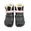 Botas ZZFABER Meninas descalças quentes sapatos de inverno macio para neve flexível