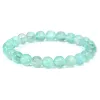 Bracelet de perles en pierre naturelle pour hommes et femmes, brins de perles de 8mm, élastique, Turquoise blanc, ZZ