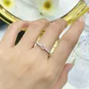 Klusterringar cnzx2024 fina smycken real 18k guld 0,100ct rosa diamanter bröllop engagemang kvinnlig för kvinnor ring tx