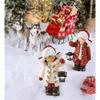 Sculptures de résine de garçon et de fille de Noël avec lanterne décoration de Noël maison bureau extérieur enfants statue artisanat accessoires 240123