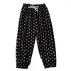 Byxor Polyester Children's Anti-Myggbyxor Bloomers Thin Polka Dot Baby Girls and Summer 3-10 Years