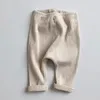 Pantalons PP pour bébés garçons et filles, Leggings élastiques simples à fil Joker, vêtements pour enfants nés, printemps-automne, 2024