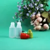 100 ensembles/lot 8 ml flacons compte-gouttes en plastique preuve enfant longue pointe fine PE sans danger pour e liquide vapeur Vapt jus e-liquide 8 ml Noawo Slnhc