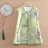 Ethnic Clothing Style Short Vest 2024 Summer Flower And Bird Embroidery Sleeveless Vintage Elegant Top