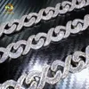 Zuanfa Sieraden Custom 15mm 925 Cubaanse Link Chain Vvs Moissanite Diamond Hip Hop Ketting voor Mannen