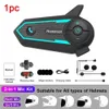 Walkie Talkie Bluetooth Headset Intercom Motorcycle Helmet Headset BT 5.0 Interphone for 2 Riders Communicator support USB Type-C Charging YQ240130