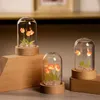 Night Lights Tulip Flower Light With Glass Cover Handmade DIY Bedside LED Lamp Table Desk Bedroom Decor USB Mood