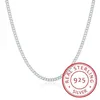 Kettingen dames 2 mm zijketting 925 sterling zilver 16 18 20 22 24 korte lange pasvorm bedels kettingen Co279c